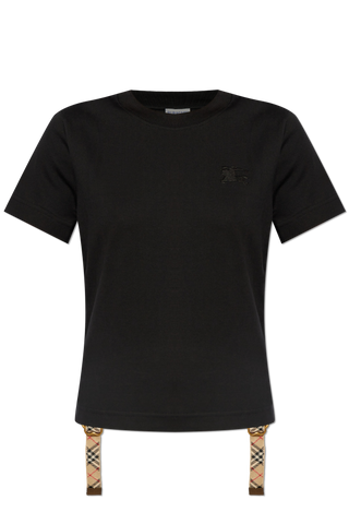 Burberry BLACK T-shirt with side drawstrings 1