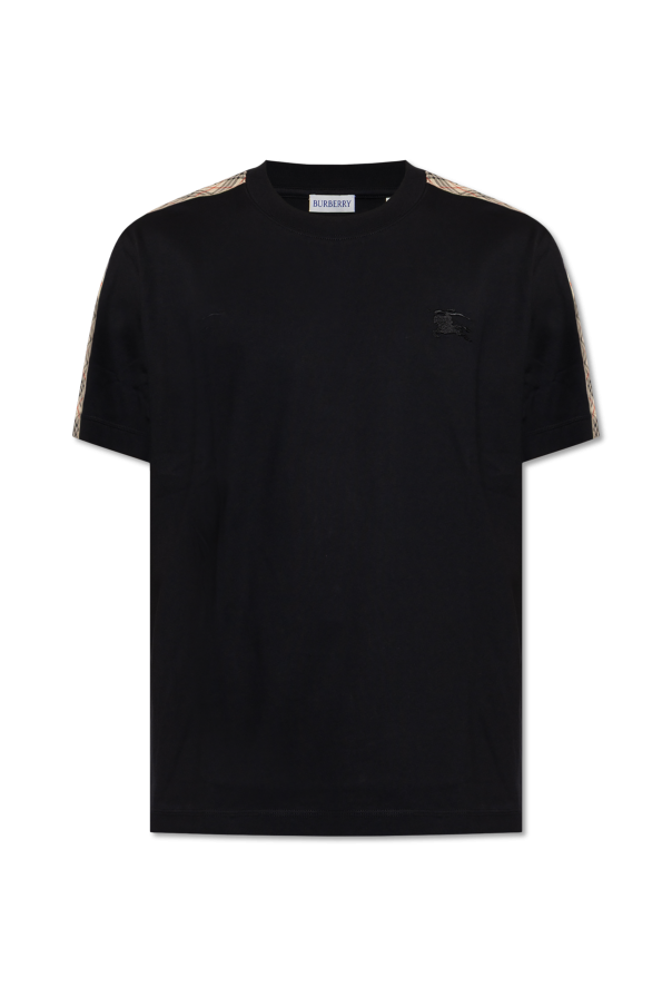 Burberry BLACK T-shirt with embroidered logo 1