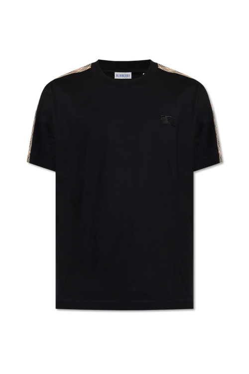 Burberry BLACK T-shirt with embroidered logo 1