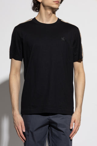 Burberry BLACK T-shirt with embroidered logo 3