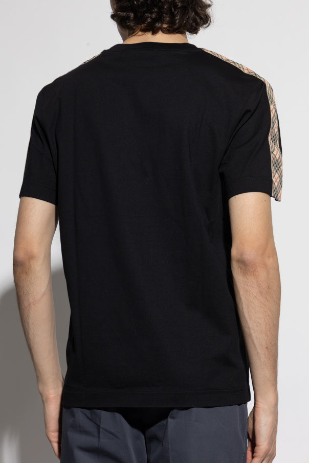 Burberry BLACK T-shirt with embroidered logo 4
