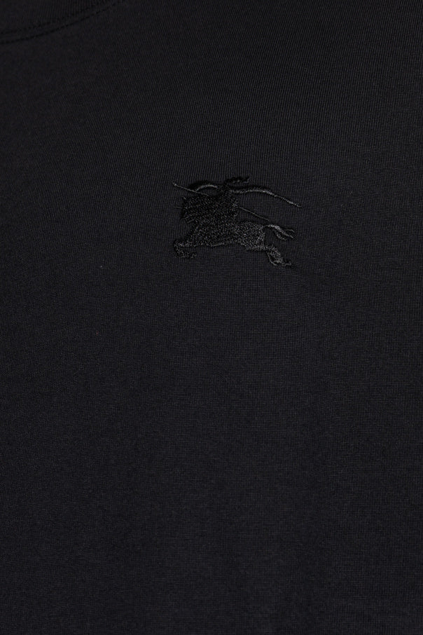 Burberry BLACK T-shirt with embroidered logo 5