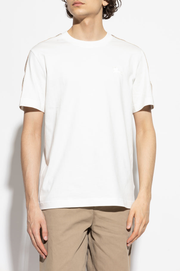 Burberry WHITE T-shirt with embroidered logo 3