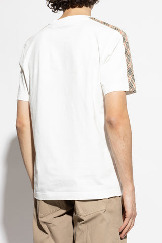 Burberry WHITE T-shirt with embroidered logo 4