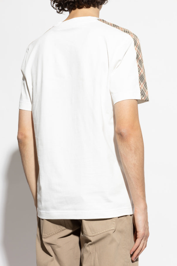 Burberry WHITE T-shirt with embroidered logo 4