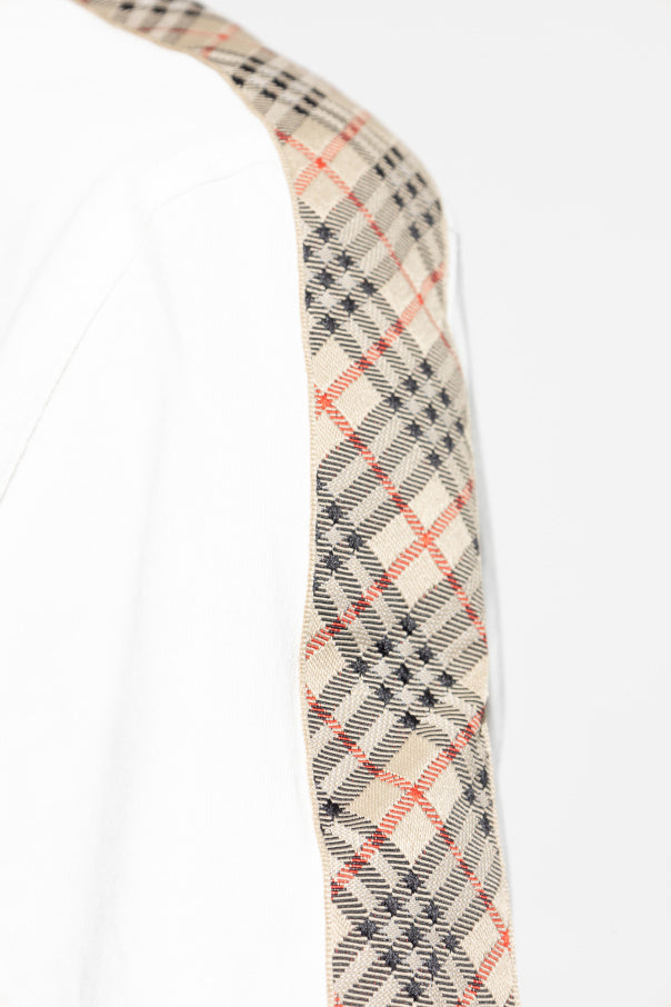 Burberry WHITE T-shirt with embroidered logo 5