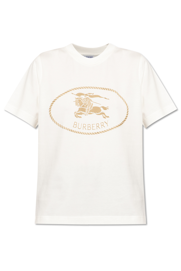Burberry cream T-shirt with logo 1