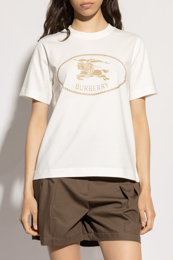 Burberry cream T-shirt with logo 3