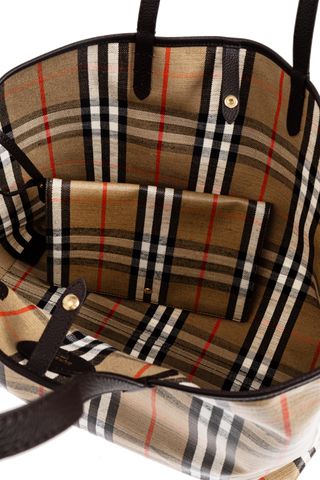 Burberry beige "Highlands Medium" shopper bag 5