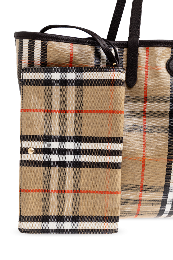 Burberry beige "Highlands Medium" shopper bag 6