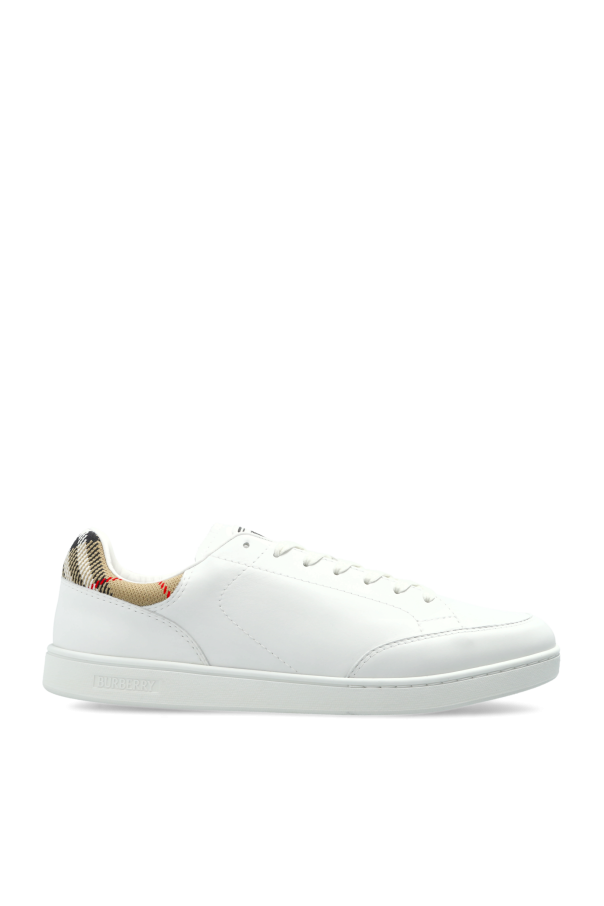Burberry WHITE Leather sports shoes 1