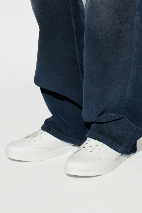 Burberry WHITE Leather sports shoes 2