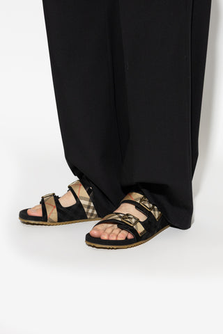Burberry BLACK Flip-flops with logo 2