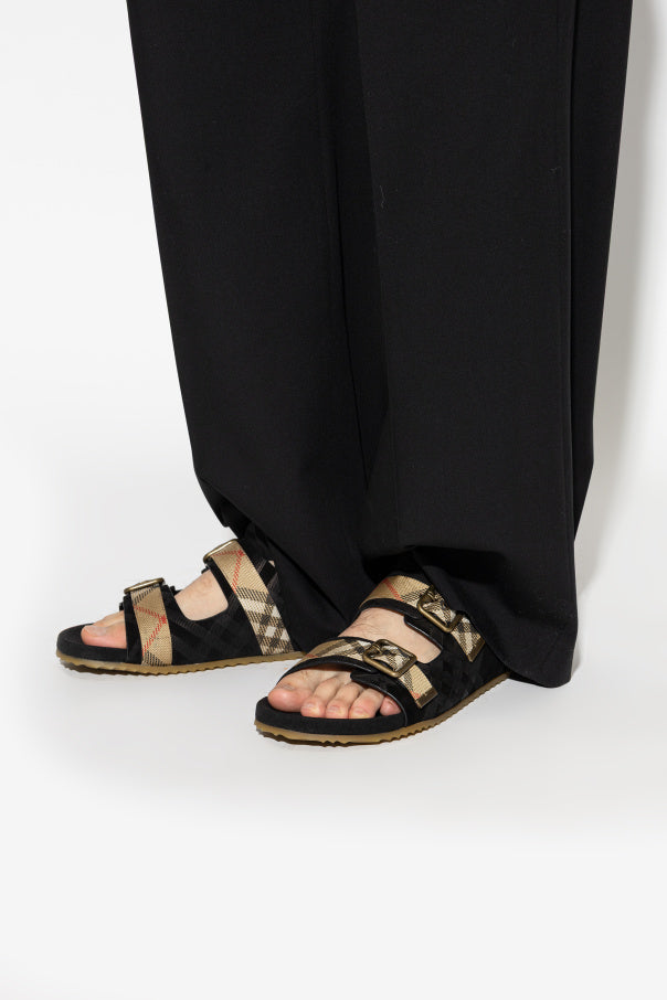Burberry BLACK Flip-flops with logo 2