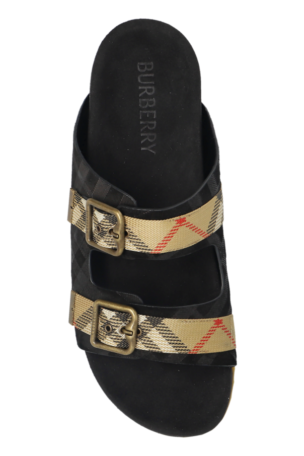 Burberry BLACK Flip-flops with logo 6