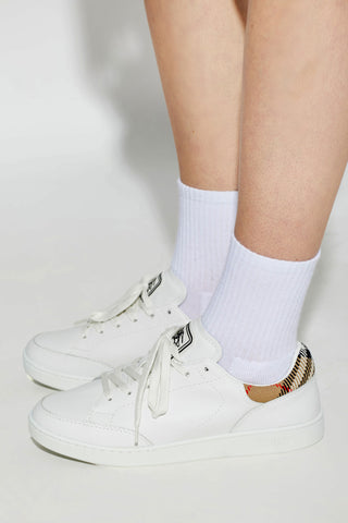 Burberry WHITE Leather sports shoes 2