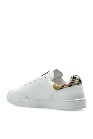 Burberry WHITE Leather sports shoes 5