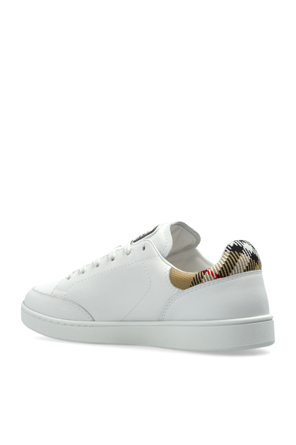 Burberry WHITE Leather sports shoes 5
