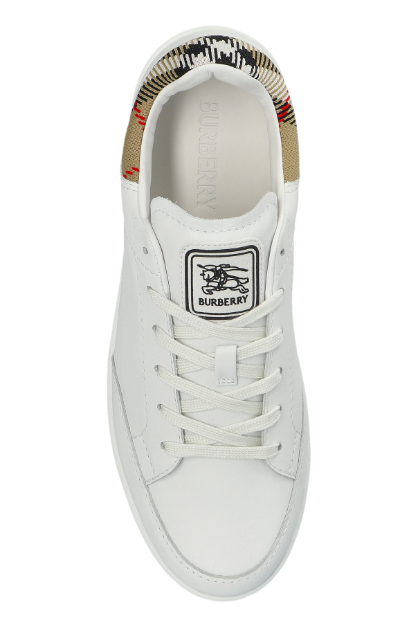 Burberry WHITE Leather sports shoes 6