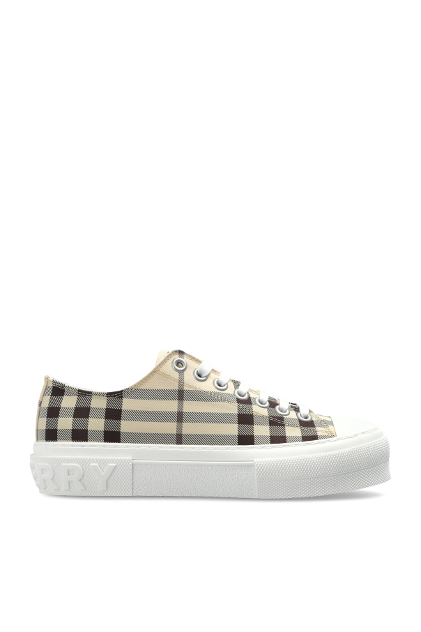 Burberry beige Sports shoes with a check pattern 1