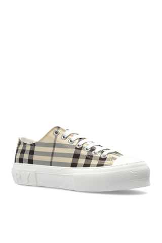 Burberry beige Sports shoes with a check pattern 4