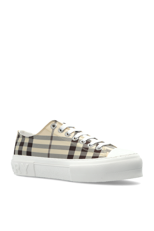 Burberry beige Sports shoes with a check pattern 4