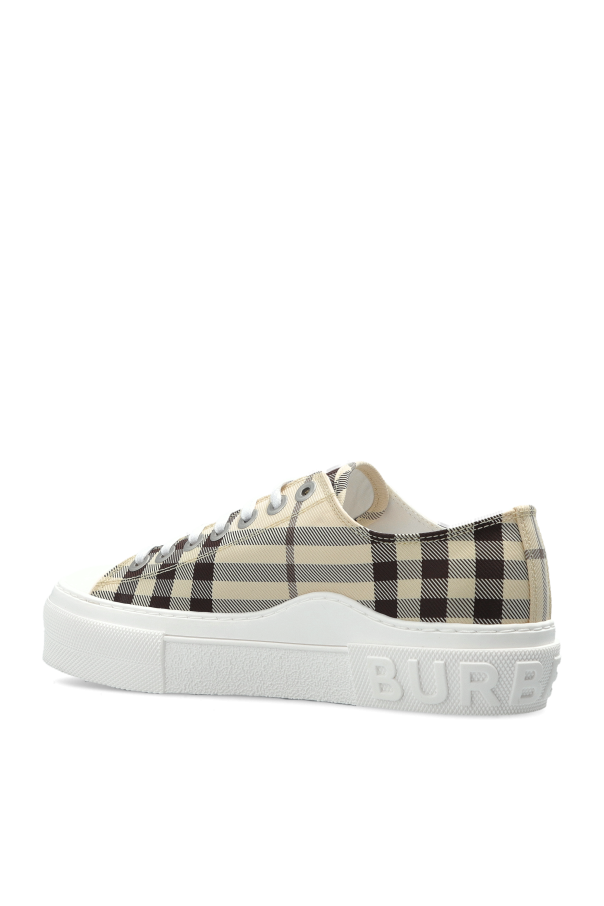 Burberry beige Sports shoes with a check pattern 5