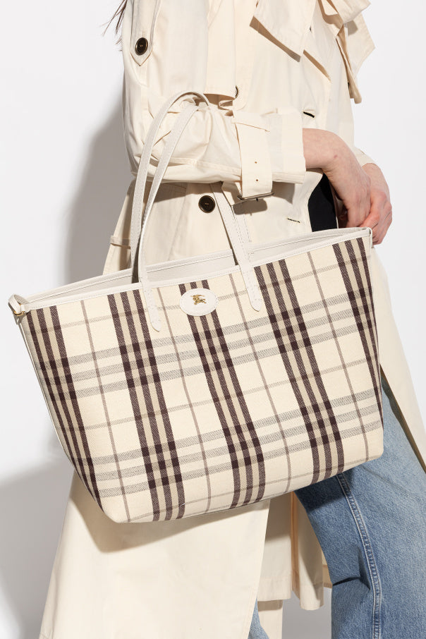 Burberry cream Reversible 'Shopper' bag 3