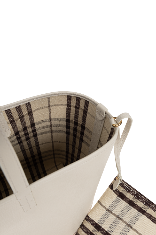 Burberry cream Reversible 'Shopper' bag 6