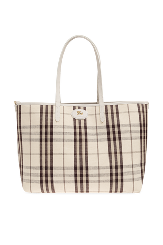 Burberry cream Reversible 'Shopper' bag 8
