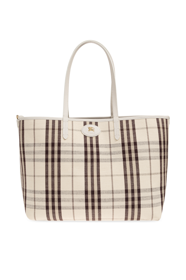 Burberry cream Reversible 'Shopper' bag 8