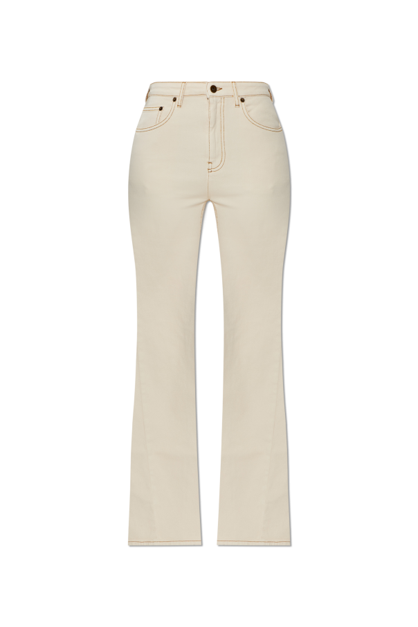 Burberry cream ‘Donella’ flare jeans 1