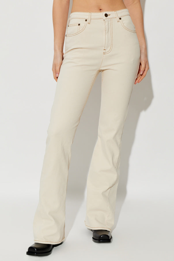 Burberry cream ‘Donella’ flare jeans 3