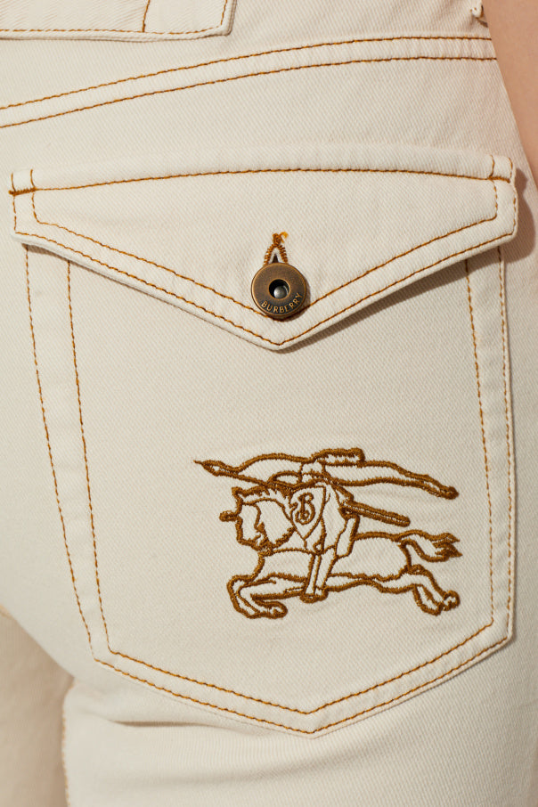 Burberry cream ‘Donella’ flare jeans 5