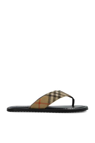 Burberry BLACK Leather slides 1