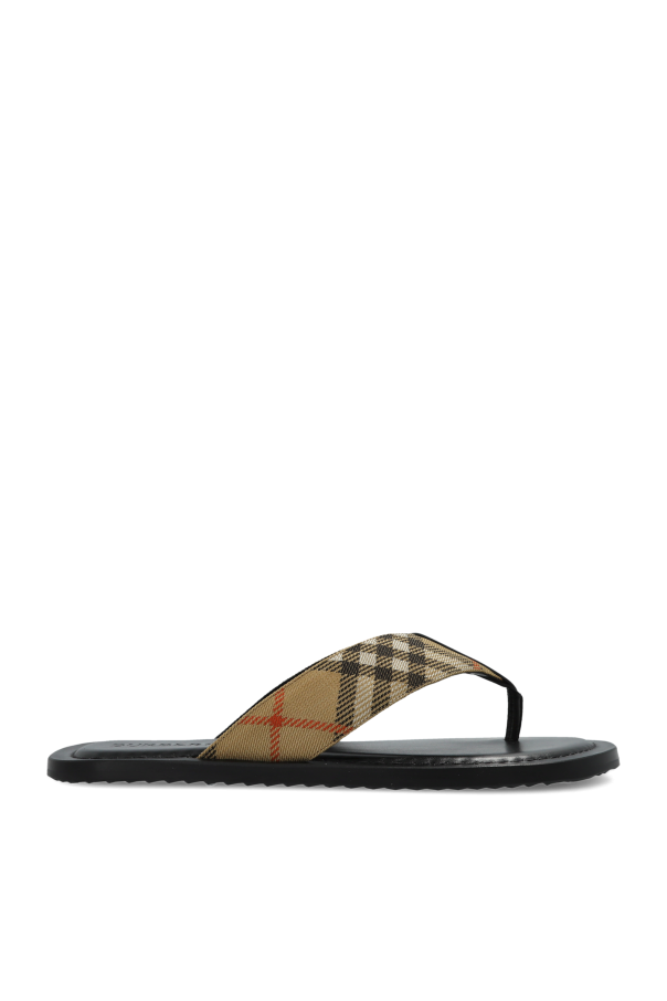 Burberry BLACK Leather slides 1