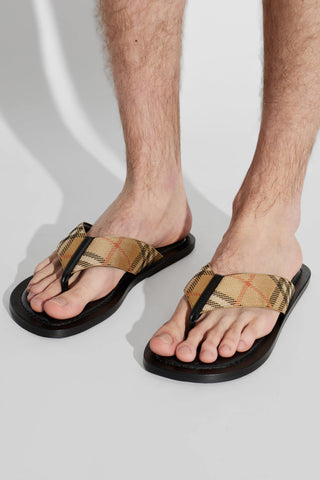 Burberry BLACK Leather slides 2