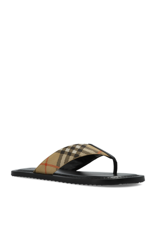 Burberry BLACK Leather slides 4