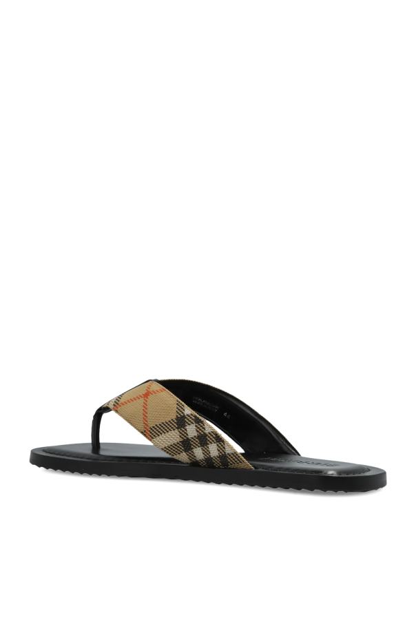 Burberry BLACK Leather slides 5