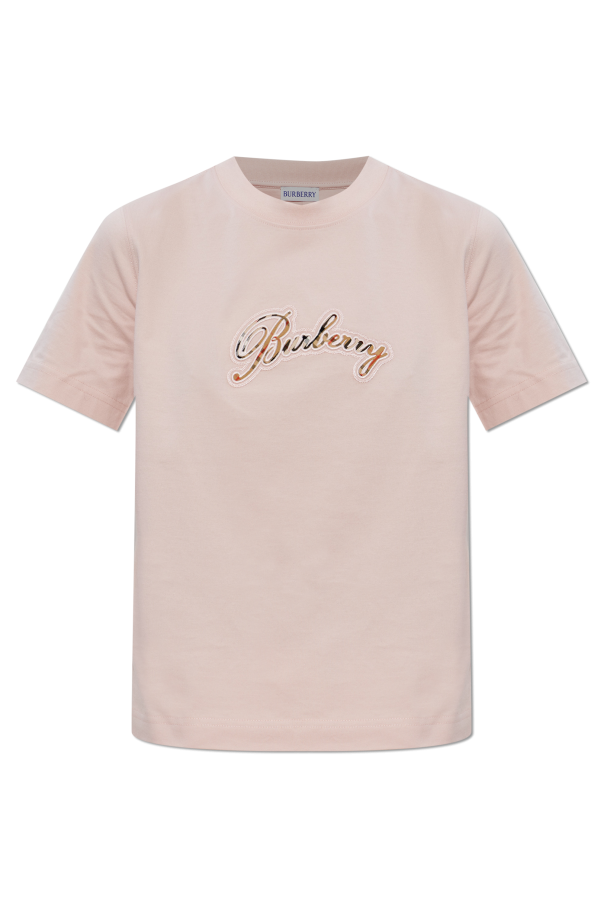 Burberry PINK T-shirt with logo 1