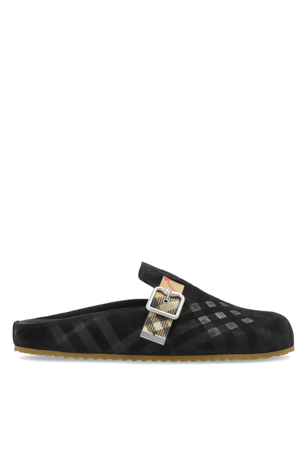 Burberry BLACK Suede slides `Urchin` 1