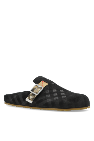 Burberry BLACK Suede slides `Urchin` 4