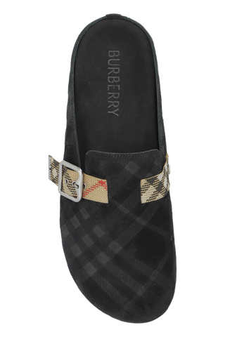 Burberry BLACK Suede slides `Urchin` 6