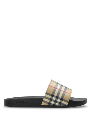 Burberry beige ‘Furley’ slides 1