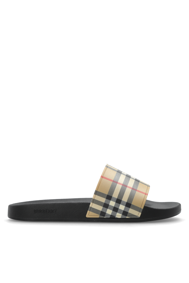 Burberry beige ‘Furley’ slides 1