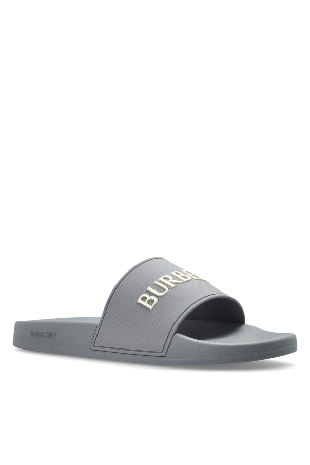 Burberry GREY ‘Furley’ slides 4