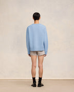 Ami Paris Кардиган з монограмою Ami De Coeur блакитний