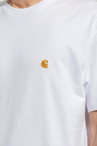 Carhartt WIP WHITE T-shirt with logo 5
