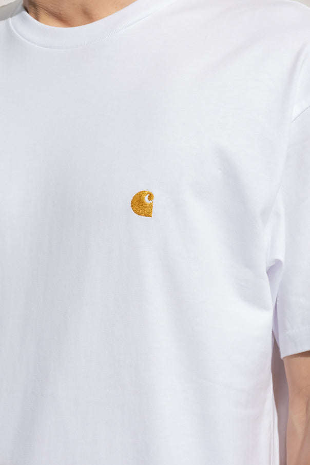Carhartt WIP WHITE T-shirt with logo 5