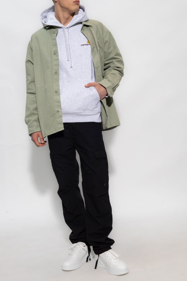 Carhartt WIP GREY Hoodie with logo 2